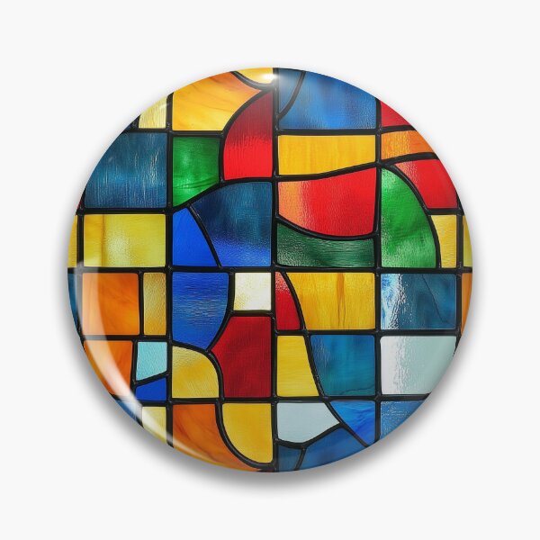 Artikelvorschau, Abstrakte Fototextur aus geometrischen Buntglas-Mustern in Primärfarben entworfen und verkauft von DigitaICraft.