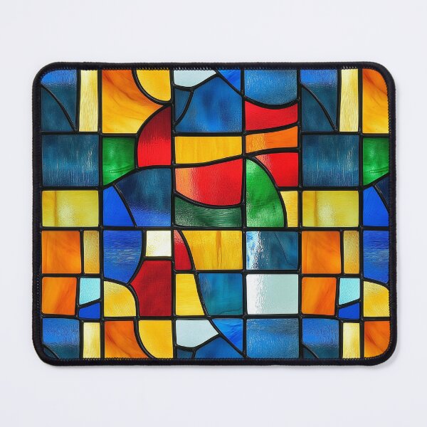 Item preview, Primary Colour Geometric Stained Glass Abstract Photo Texture designed and sold by DigitaICraft.