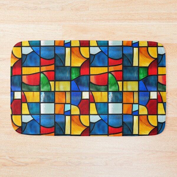 Item preview, Primary Colour Geometric Stained Glass Abstract Photo Texture designed and sold by DigitaICraft.