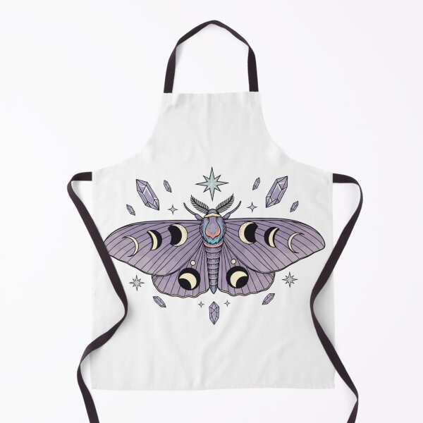 Item preview, Celestial Lunar Moth & Amethyst Crystals designed and sold by TheDenimArt.