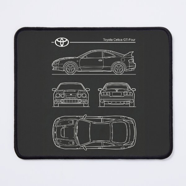 Item preview, Toyota Celica GT-Four Blueprint JDM Rally Car Outline designed and sold by Motorline44.