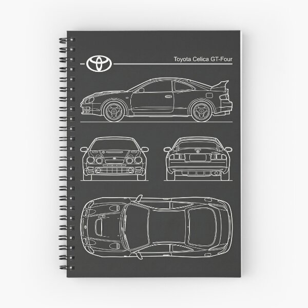 Item preview, Toyota Celica GT-Four Blueprint JDM Rally Car Outline designed and sold by Motorline44.
