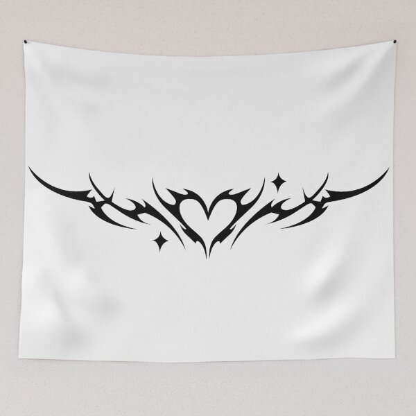 Item preview, Y2K heart with stars. Tribal Cybergoth designed and sold by Tribalgothss.