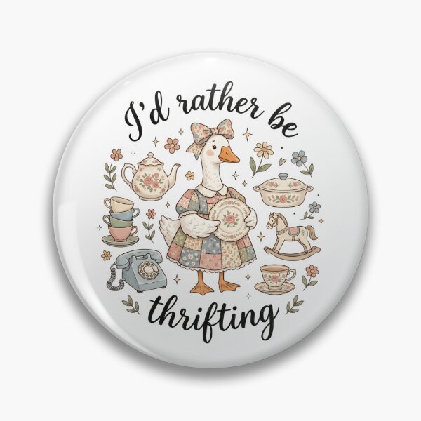 Item preview, I’d Rather Be Thrifting – Vintage Thrift Shop Lover Retro Design designed and sold by DoodloraStudio.