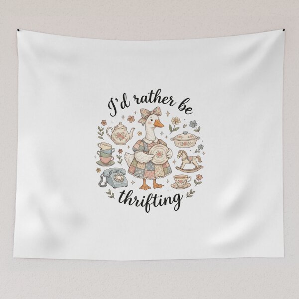 Item preview, I’d Rather Be Thrifting – Vintage Thrift Shop Lover Retro Design designed and sold by DoodloraStudio.
