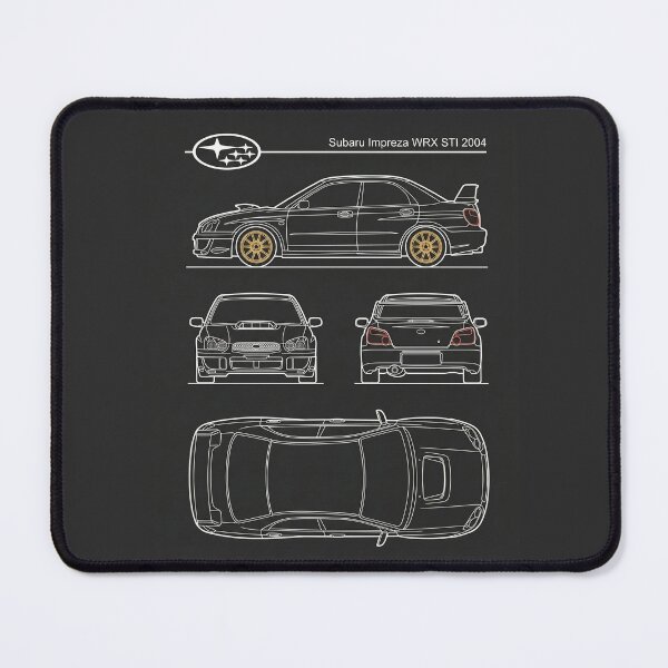 Item preview, 2004 Subaru Impreza WRX STI Blueprint JDM Blobeye Rally Outline designed and sold by Motorline44.
