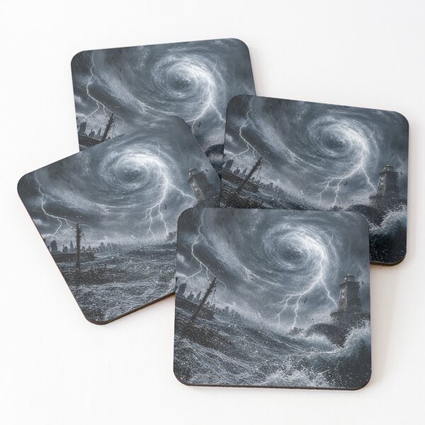 Item preview, WHIRL OF THE STORM — Dramatic Whirlpool & Lightning Collage designed and sold by Jandedan.