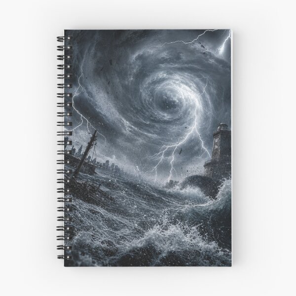 Item preview, WHIRL OF THE STORM — Dramatic Whirlpool & Lightning Collage designed and sold by Jandedan.