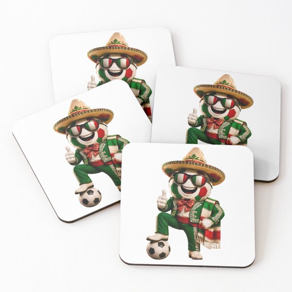 Item preview, Mexico Soccer Mascot Funny Football Cartoon Graphic designed and sold by ArtSpark Studio.