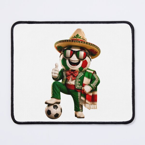 Item preview, Mexico Soccer Mascot Funny Football Cartoon Graphic designed and sold by ArtSpark Studio.