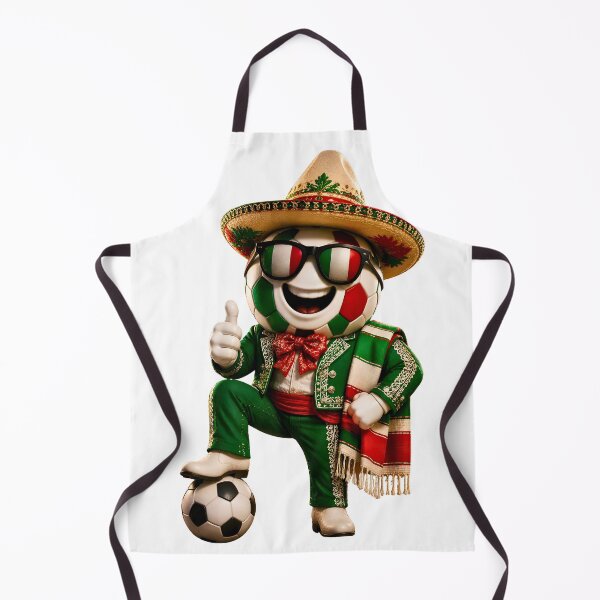 Item preview, Mexico Soccer Mascot Funny Football Cartoon Graphic designed and sold by ArtSpark Studio.