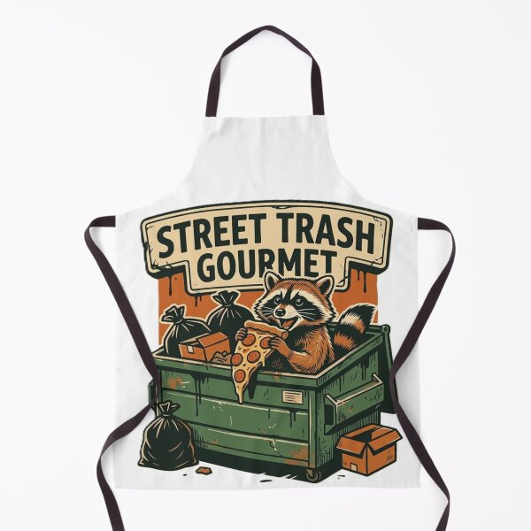 Item preview, Funny Raccoon Street Trash Gourmet Vintage Pizza designed and sold by Ks3L.