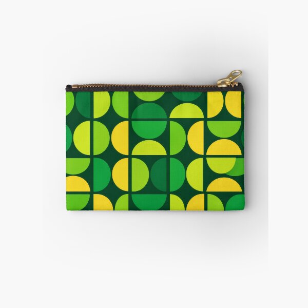 Item preview, Mid-Century Modern Green Geometric Circles Pattern designed and sold by Ela Design Studio .