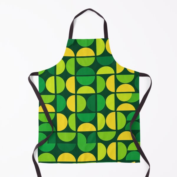 Item preview, Mid-Century Modern Green Geometric Circles Pattern designed and sold by Ela Art Space .