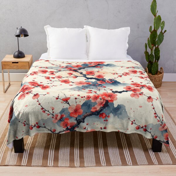 Item preview, Cherry Blossoms Japanese Watercolor Painting Pattern designed and sold by thelivingrp.