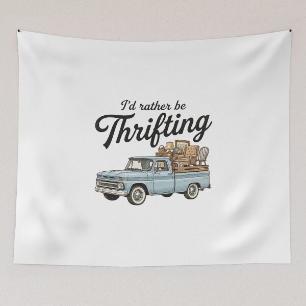 Item preview, I’d Rather Be Thrifting – Vintage Thrift Shop Lover Retro Design designed and sold by DoodloraStudio.