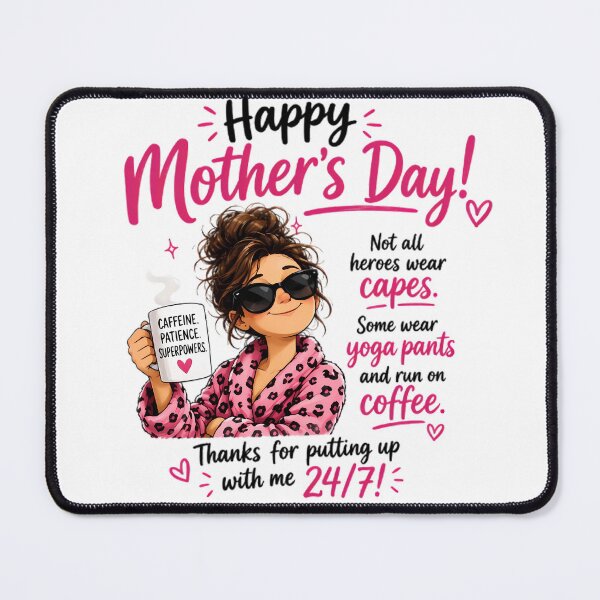 Item preview, Funny Mother’s Day Shirt – Tired Mom Coffee Lover PNG – “Mothers Don’t Wear Capes” Cute Mama Graphic Tee Design designed and sold by 1234saad.