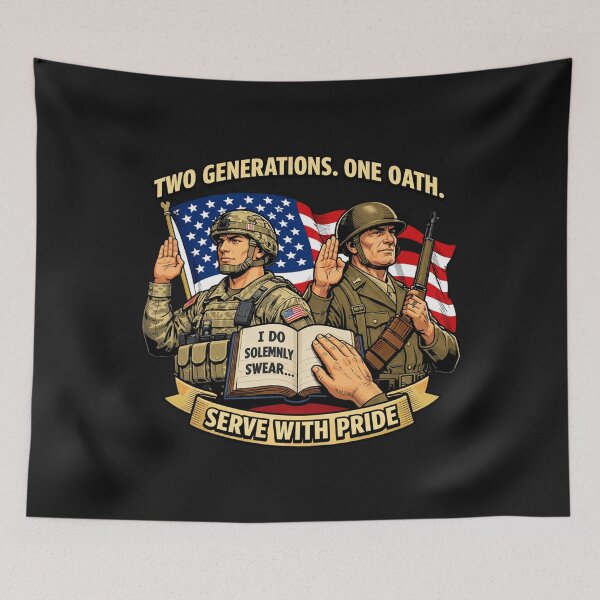 Item preview, Two Generations One Oath Military Service Pride designed and sold by Tsugraf Designs.