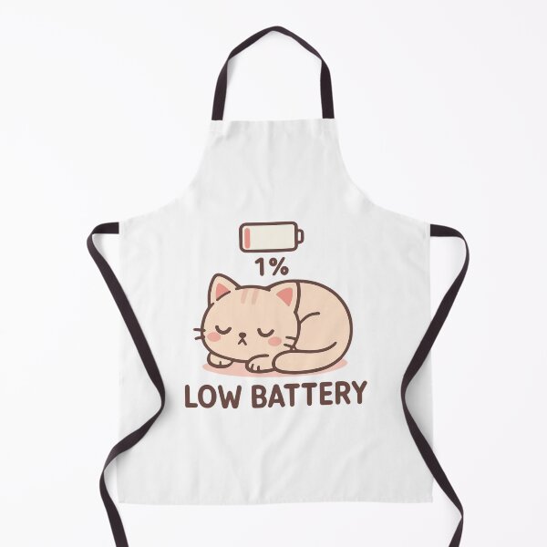 Item preview, Low Battery Cat | Kawaii Burnout Meme Art designed and sold by Noxivora.