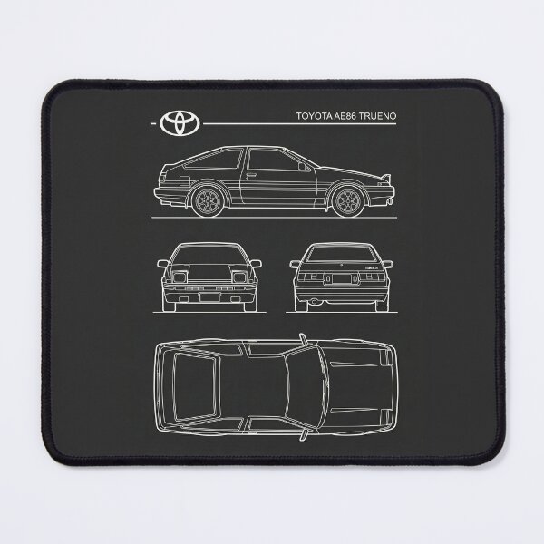 Item preview, Toyota AE86 Trueno Blueprint JDM Drift Legend Outline designed and sold by Motorline44.