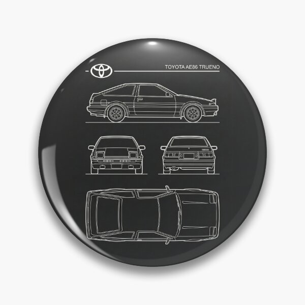 Item preview, Toyota AE86 Trueno Blueprint JDM Drift Legend Outline designed and sold by Motorline44.