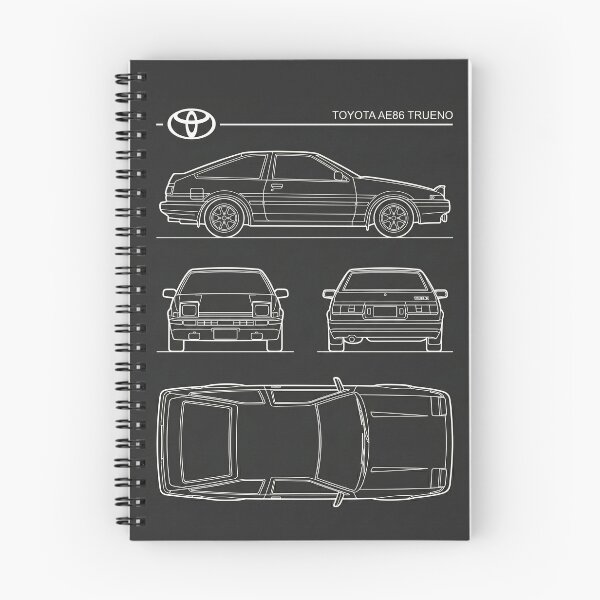 Item preview, Toyota AE86 Trueno Blueprint JDM Drift Legend Outline designed and sold by Motorline44.