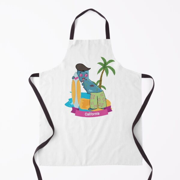 Item preview, Cute California Map Character - Kawaii Golden State Surf Art designed and sold by Travel.Art.