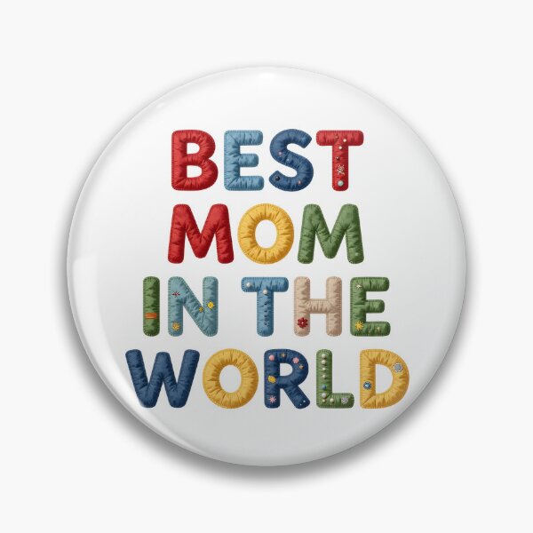 Item preview, BEST MOM IN THE WORLD - IN COLORFUL FAUX LETTERING designed and sold by AlexOBrienArt.