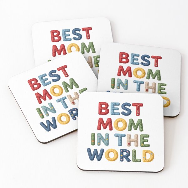 Item preview, BEST MOM IN THE WORLD - IN COLORFUL FAUX LETTERING designed and sold by AlexOBrienArt.