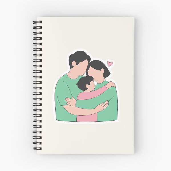 Item preview, Queer Parent Hug Family Illustration designed and sold by TrendMorphic.