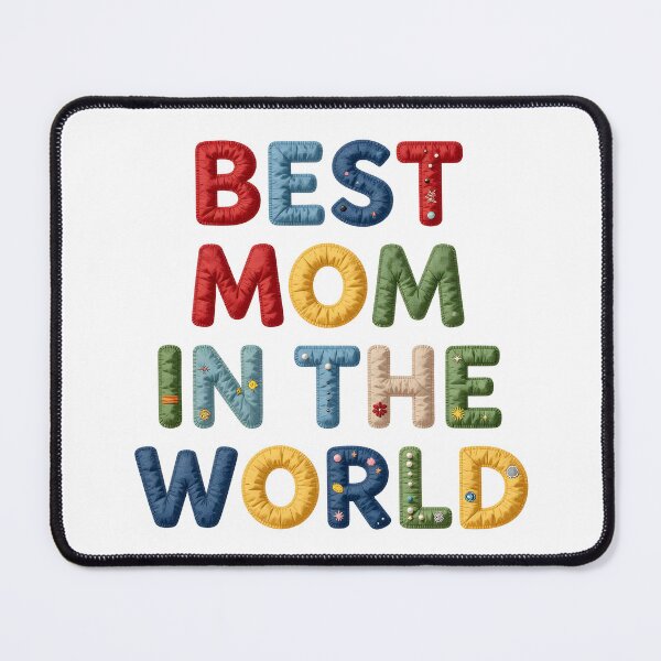 Item preview, BEST MOM IN THE WORLD - IN COLORFUL FAUX LETTERING designed and sold by AlexOBrienArt.