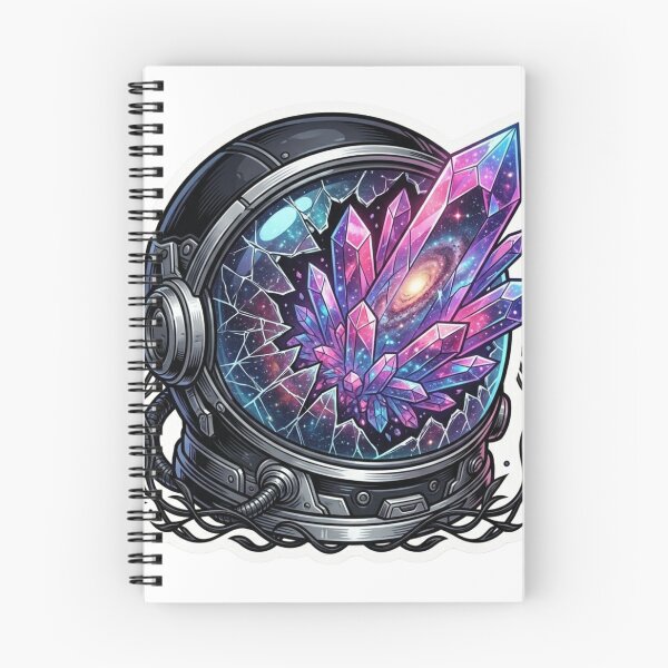 Item preview, Galaxy Crystal Cluster Astronaut Helmet Space Art designed and sold by JeevanStickers.