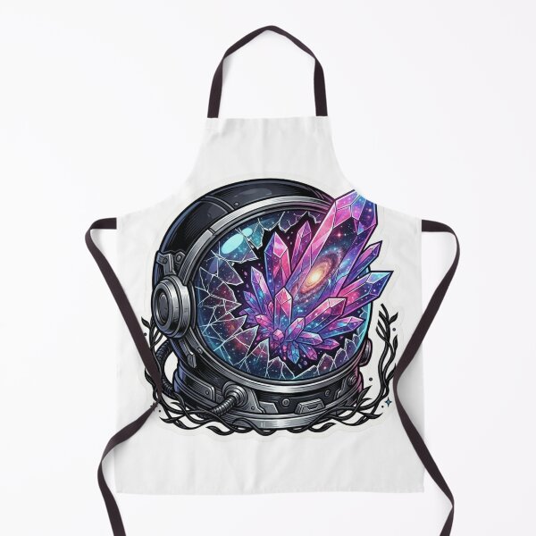 Item preview, Galaxy Crystal Cluster Astronaut Helmet Space Art designed and sold by JeevanStickers.