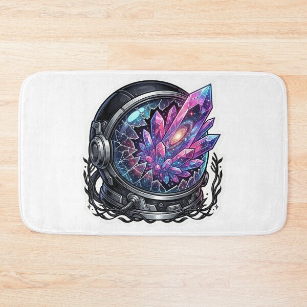 Item preview, Galaxy Crystal Cluster Astronaut Helmet Space Art designed and sold by JeevanStickers.