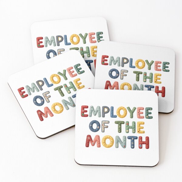 Item preview, EMPLOYEE OF THE MONTH - IN COLORFUL FAUX LETTERING designed and sold by AlexOBrienArt.