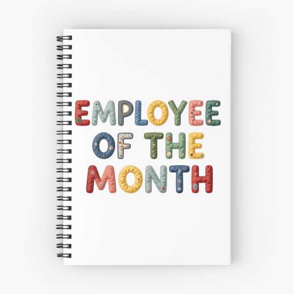 Item preview, EMPLOYEE OF THE MONTH - IN COLORFUL FAUX LETTERING designed and sold by AlexOBrienArt.