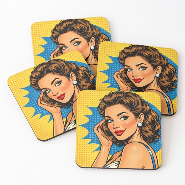 Item preview, Vintage Pop Art Comic Book Girl Portrait designed and sold by Ela Design Studio .