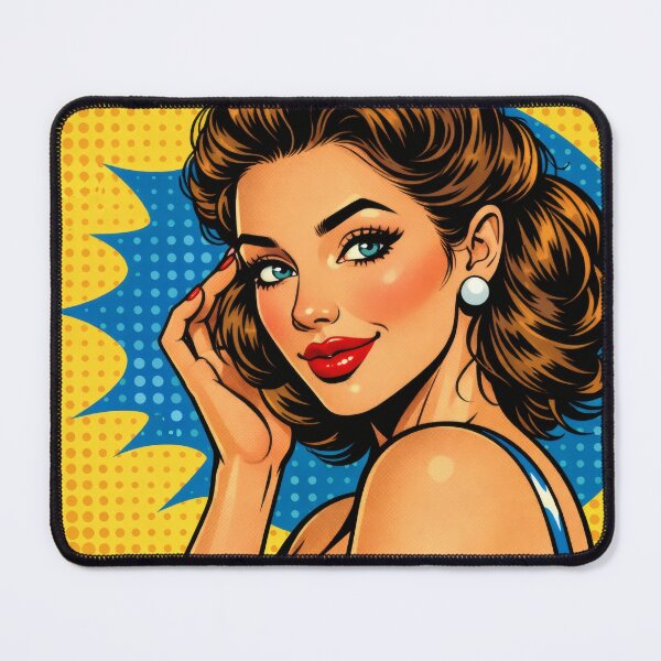 Item preview, Vintage Pop Art Comic Book Girl Portrait designed and sold by Ela Design Studio .