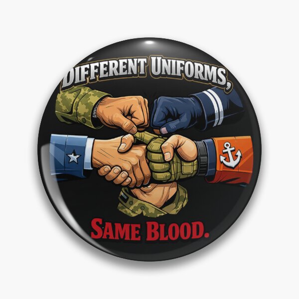 Item preview, Different Uniforms Same Blood Military Unity designed and sold by Tsugraf Designs.
