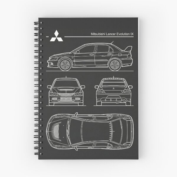Item preview, Mitsubishi Lancer Evolution IX Blueprint JDM Evo 9 Rally Outline designed and sold by Motorline44.