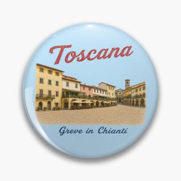 Item preview, Greve in Chianti, Tuscany - Italian square in crayon style designed and sold by JOANNASKAH.