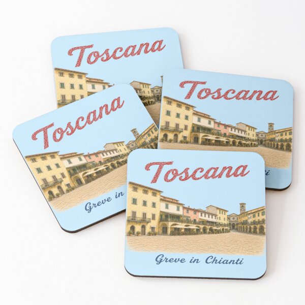 Item preview, Greve in Chianti, Tuscany - Italian square in crayon style designed and sold by JOANNASKAH.