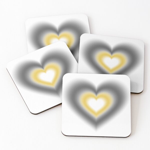 Item preview, Black and yellow blurry hearts designed and sold by serenebookworm.