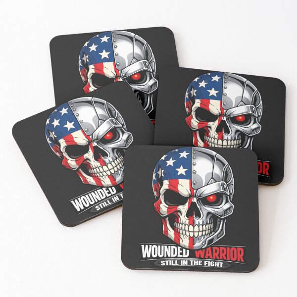 Item preview, Patriotic Skull Robotic Head Veteran Support designed and sold by Tsugraf Designs.