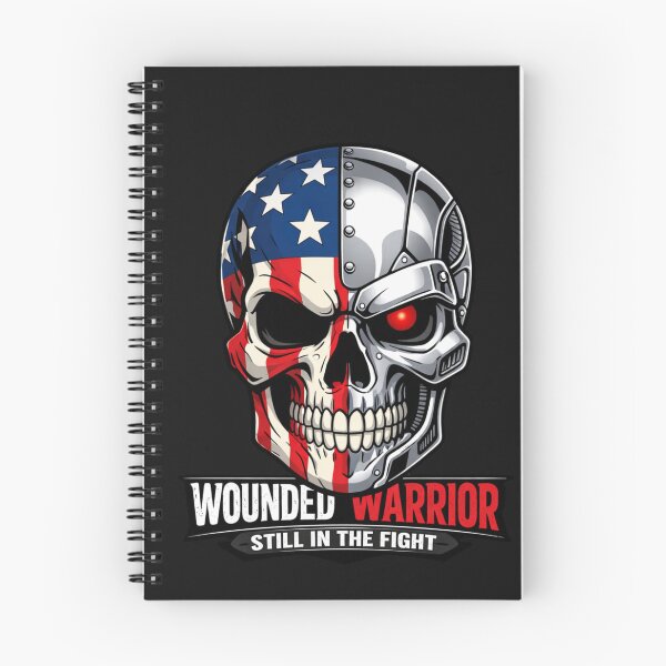 Item preview, Patriotic Skull Robotic Head Veteran Support designed and sold by Tsugraf Designs.