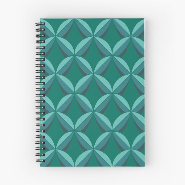 Item preview, Teal Geometric Petal Pattern – Modern Retro Floral Repeat designed and sold by Tideflowerstudio.