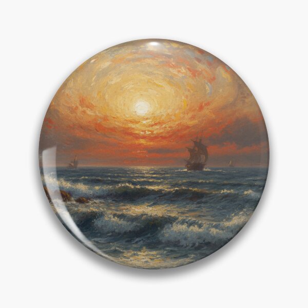 Item preview, A beach in the style of Turner. designed and sold by oldMastersofart.