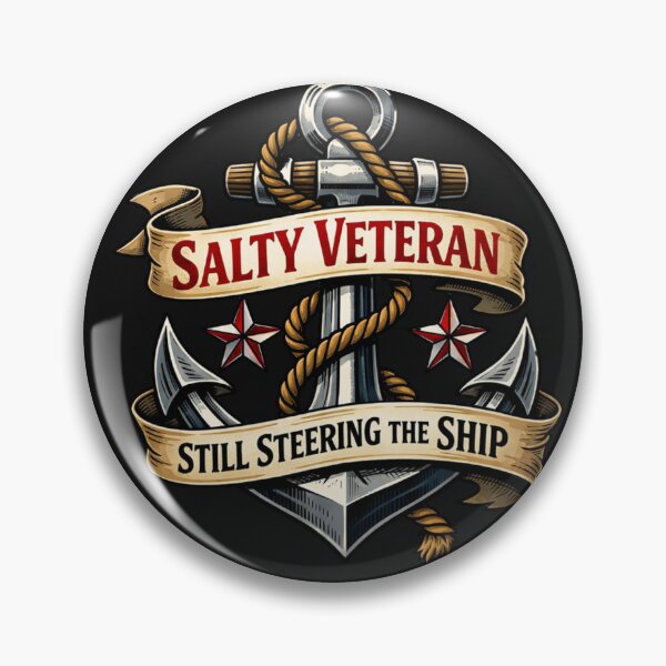 Item preview, Salty Veteran Still Steering Ship Anchor designed and sold by Tsugraf Designs.