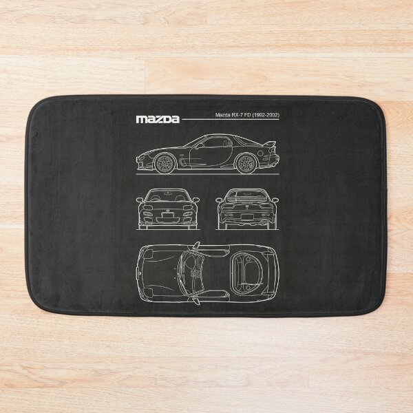 Item preview, Mazda RX7 FD Blueprint Rotary Engine JDM Sport Car Outline designed and sold by Motorline44.