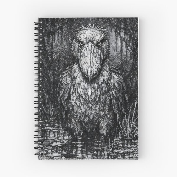 Item preview, Shoebill Stork Existential Stillness Sketch designed and sold by WildlifeInc.